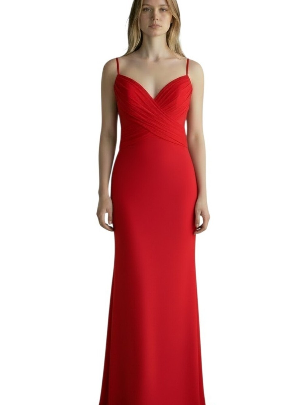 Cache red silk evening dress size 4